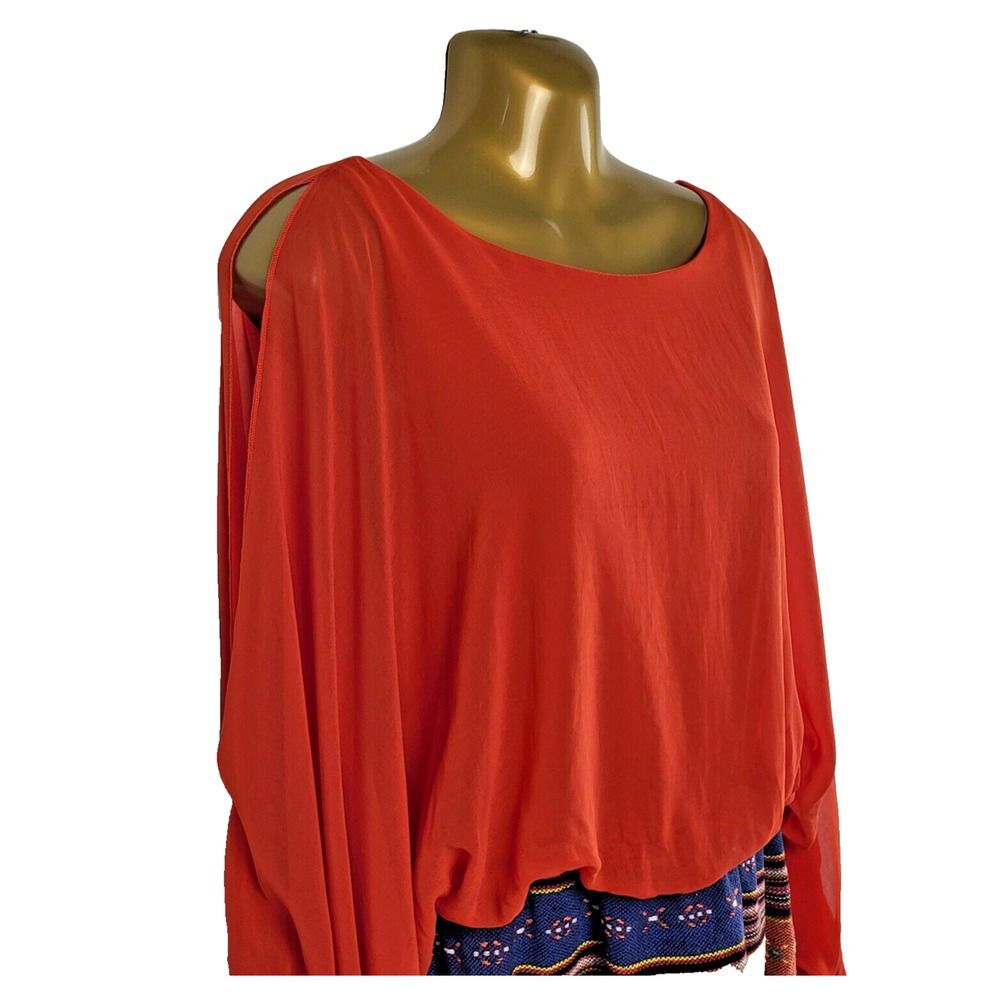 NEW Hot & Delicious Large Dress Sheer Slit Sleeves Cotton Blend Colorful Skirt - Picture 5 of 14